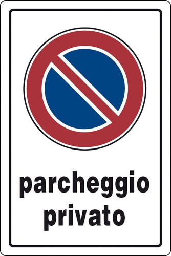 Targa segnaletica parcheggio - segnaletica,