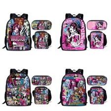 Zaino Monster High scuola libro zaino borsa pranzo astuccio matite bambini regalo UK