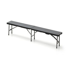 Q.bo | Panca birreria cm 180 pieghevole in plastica e acciaio texture rattan