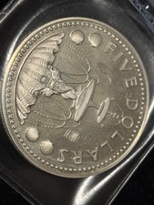 Barbados 5 Dollari Argento