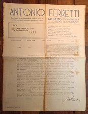 MILANO PRIMI 900 DEPLIANT PUBBLICITARIO ditta A.FERRETTI + CARTOLINA-8890/35