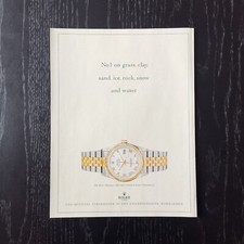 1997 Rolex Datejust Wimbledon - Original AD Advertising Pubblicità Vintage