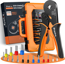 Set Pinza Crimpatrice Con 1500 Puntalini Pinza Crimpatrice a Cricchetto 0,08–16M