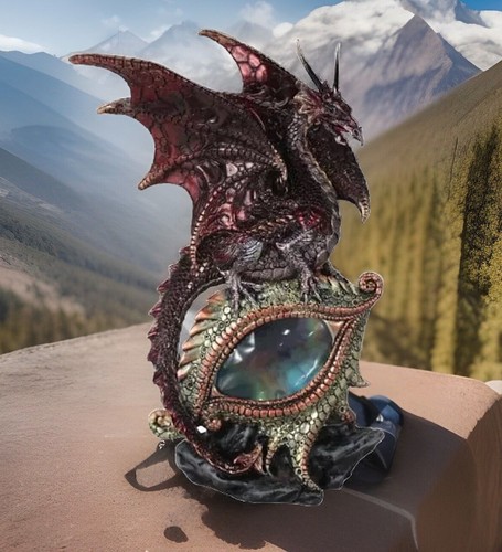 Red dragon gothic guardian - red,