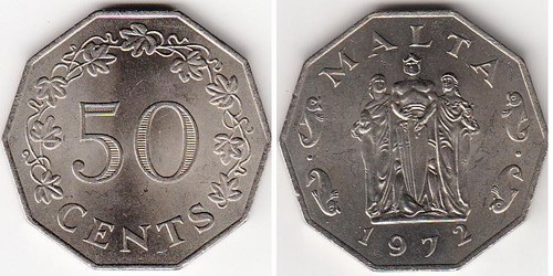 Malta centesimi 1972 - malta,