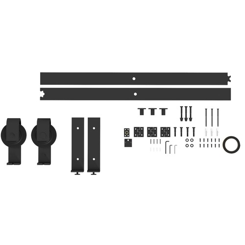 Homcom kit porta scorrevole - kit,
