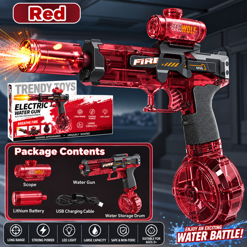 Rosso pistola ad - ad, acqua