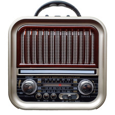Radio Vintage Retro Dorato