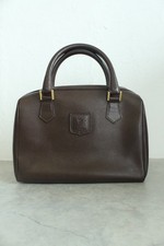 Autentica borsa vintage Celine Boston in marrone scuro (certificata Entrupy)