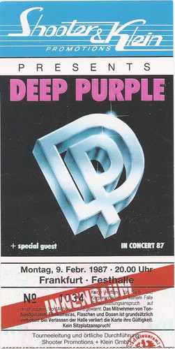 Deep purple concert 1987 - in,