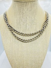 Collana lunga maglia ovale