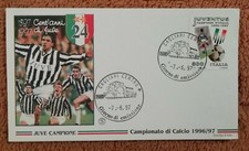 6509 BUSTA PRIMO GIORNO JUVENTUS CAMPIONE D'ITALIA 1996-97 CENTO ANNI DI JUVE