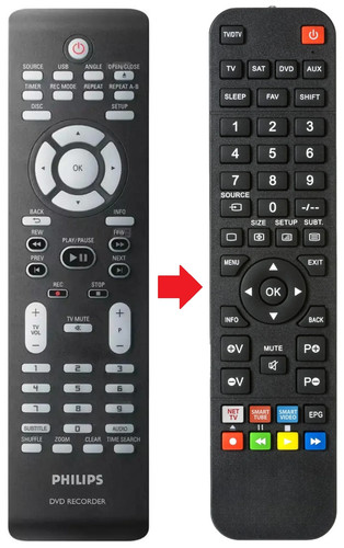 Telecomando adatto per - , philips