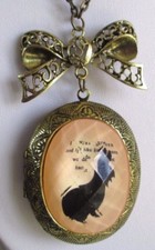 grand collier pendentif bijou vintage couleur vieil or ovale porte photo 656