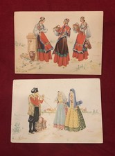 2 Cartoline - DESULO - IGLESIAS - Costumi di Sardegna - produzione d'arte Limpi