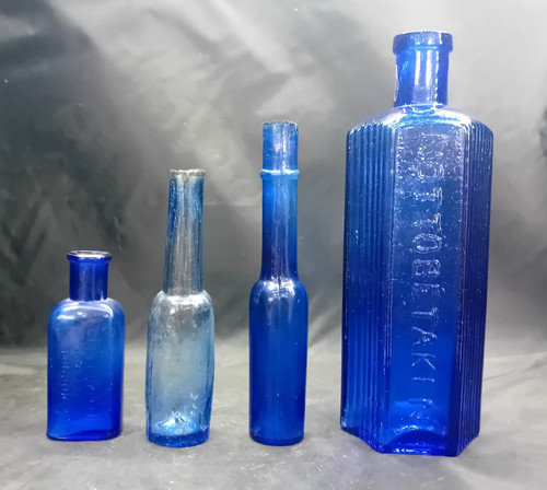 Antique vintage cobalt blue - 4,