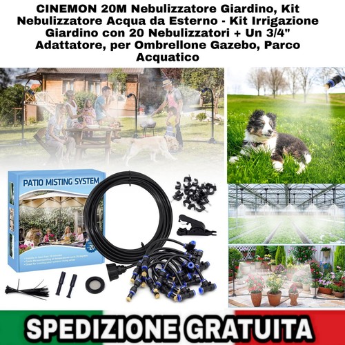 20m kit nebulizzatore acqua - kit, da