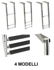 SCALETTA TELESCOPICA DA PLANCETTA ACCIAIO INOX - 4 MODELLI - NAUTICA BARCA