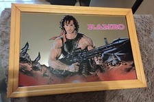 RAMBO -Quadro a specchio Mirror Picture Wall-  Vintage anni 80 - 33x23