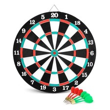 TIRO AL BERSAGLIO CON 4 FRECCETTE TIRO A SEGNO 29,5 CM DOPPIO LATO DOUBLE FACE