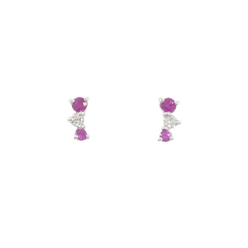 Autentico piercing rubino - , in