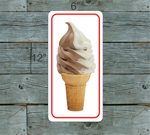 Insegna metallo cono gelato - in,