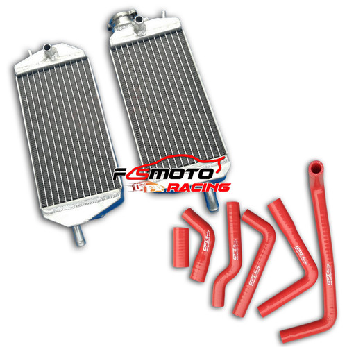 Aluminum radiator red hose - radiator+red,