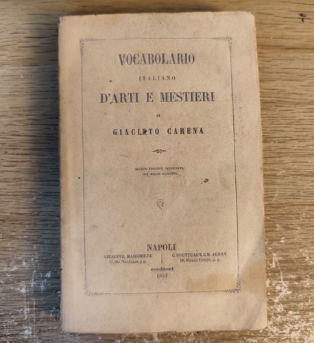 Vocabolario italiano arti e - d'arti,