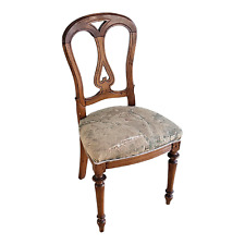 SEDIA antica in LEGNO di NOCE stile LUIGI FILIPPO ITALIA d'Epoca Originale 800