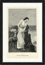 Pubblicità Bianco. Il Cane Geloso Barche Mare Scogliere Osservare Facsimile_A 1050