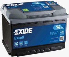 Batteria auto EXIDE EB740 74AH ampere 680A DX Excell cod. 3661024034555