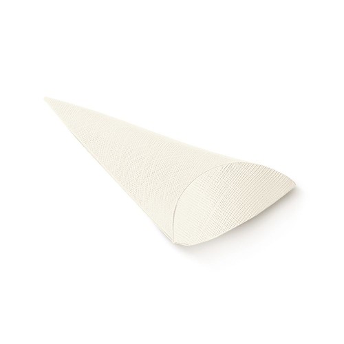 10x seta bianco cono portariso - bianco,