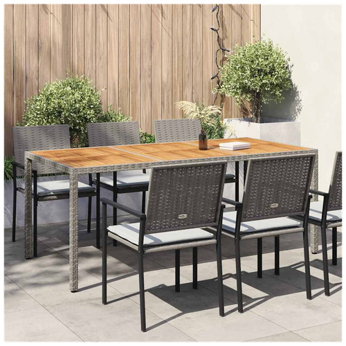 Garden table 190x90x75cm - , grey