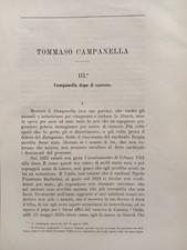 1878 Berti Tommaso Campanella dopo il Carcere Paolo Mantegazza Spiritismo Magia