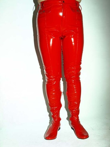 Crotch vernice nero - pu, rosso