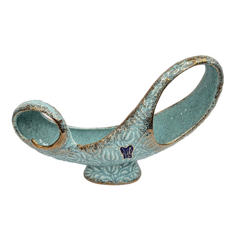 Vaso scultura oro turchese
