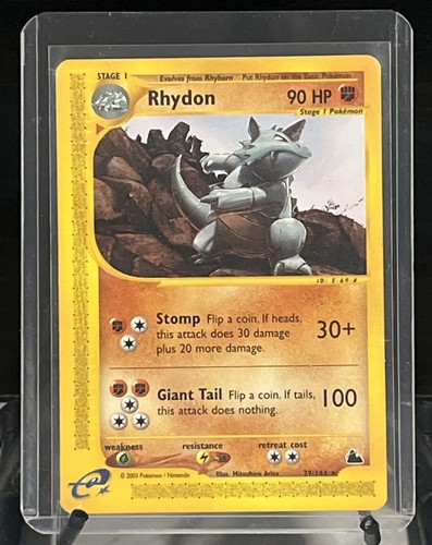Carta pokemon rhydon 144 - rhydon, 29/144