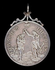 Old medal pendant silver - medal,