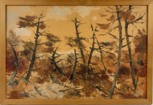 Quadro olio 1972 paesaggio