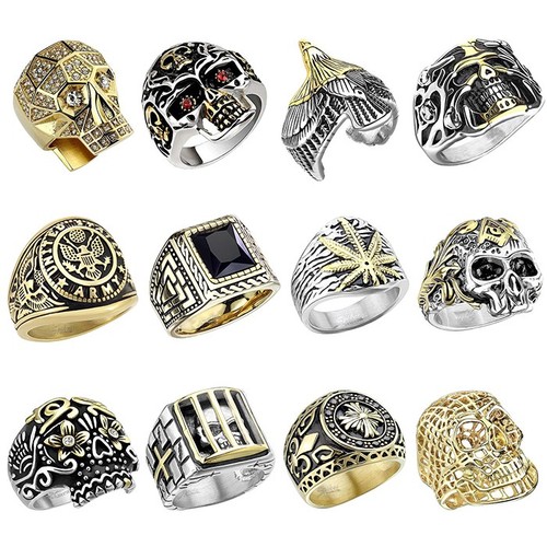 Anello rocker biker massiccio - biker,