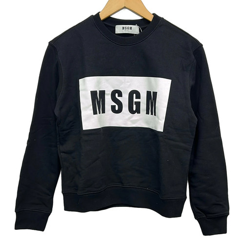 Felpa donna msgm - nera, bianca
