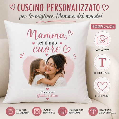 Cuscino personalizzato 40x40 - cuscino,