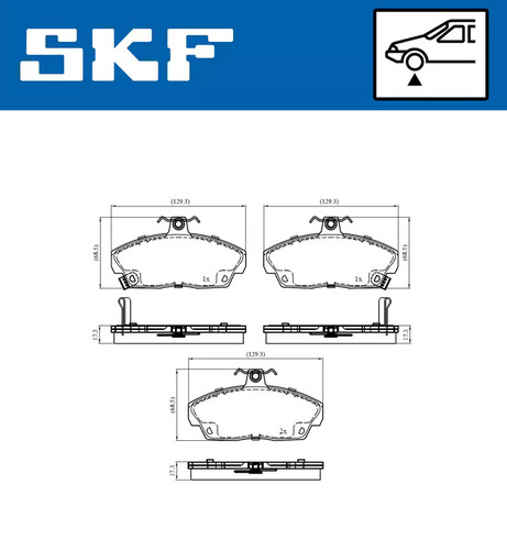 Kit pastiglie freno anteriore