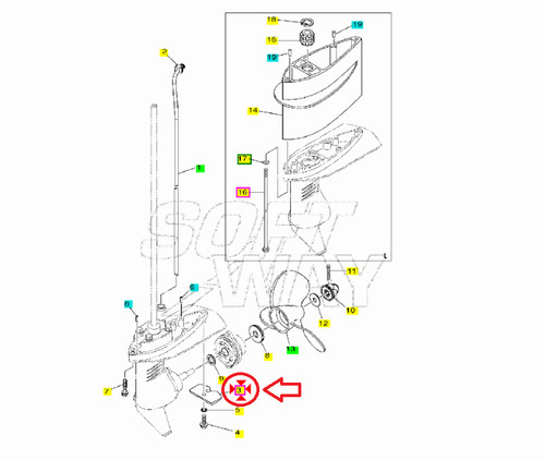Anodo zinco motore - , fuoribordo