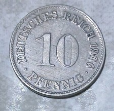Pfennig 1906 germania rara - 10,