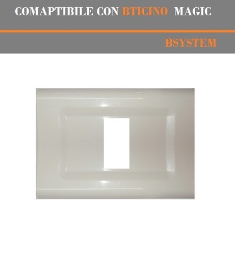 Placca bianco pvc - 1p,
