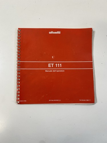 Olivetti 111 manuale - olivetti,