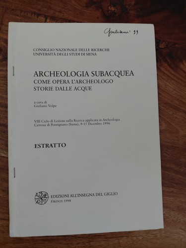 Archeologia subacquea come