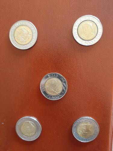 Lotto monete 500 lire
