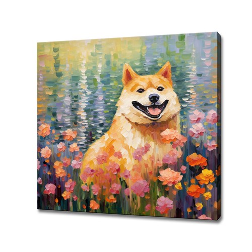Quadro shiba inu - quadro, campo